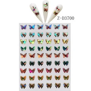 Sticker Decals Stickers for Nail Art Butter Fly Laser 3D Holographic Butterfly Nail Decal