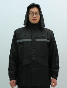 Stock  pongee rainsuit  rain gear for women raincoat