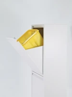 Stylish Metal Classification Dustbin Kitchen Garbage Trash Bin Waste Bin With Two Plastic Liners For Indoor Use