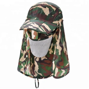 Summer camouflage sun protection hat , accept custom make your logo design
