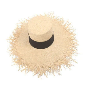 summer natural raffia grass sombrero sunscreen straw hat