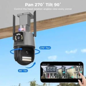 Sunivision ICSEE PTZ Camera 3MP Outdoor Security CCTV Wireless Dual Lens WiFi Bullet PTZ Camera With 2 Lens