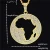 Suntown Hip Hop Jewelry Africa Map Pendant African Necklace Ice Out Hoop Pendant Necklace Fashion Alloy Jewelry For Women Custom