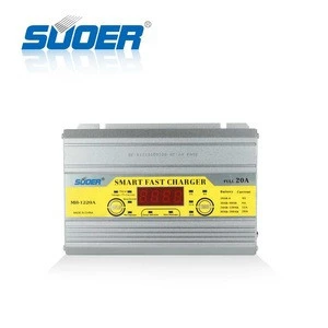 Suoer 12V 20A three phase smart OEM chargers auto digital battery charger with LCD display