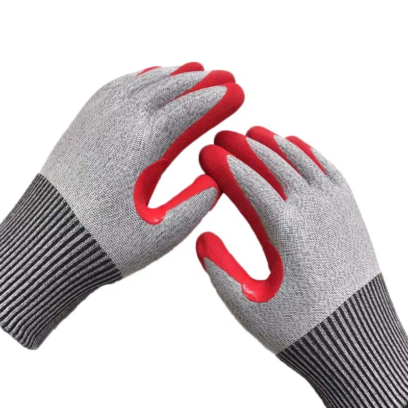 Super Touch Safety Red Nitrile Rubber Coated Cut Proof Gloves