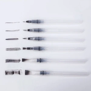 Superior Brand MS-011 6Pcs Round Tip &amp; Flat Tip High Quality Cheap Price Water Calligraphy Brush Pen Set