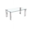 Tempered Glass Stainless Steel Coffee Table For Shengfang Designs