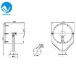 TG14 110v 220v steel E40 outdoor waterproof 1000W long-range high lumen powerful lighting marine rotary searchlight