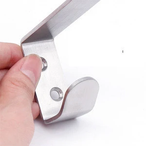 The Door Hooks Z Shaped Hanging Hooks 304 SS for Bathroom Bedroom and Office with Extra Rubber Protect Door Anticollision