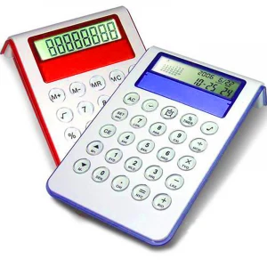 tilt head L shape 2 in 1 8 digits transparent key board desktop calendar calculator