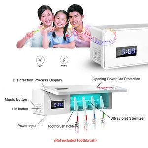 Toothbrush Sterilization Equipments UV disinfector With UV lamps sterilize toothbrush From UVC Toothbrush Sanitizer