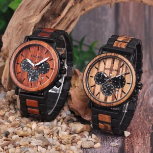 Top Brand Luxury BOBO BIRD High Quality Custom Logo OEM mens Wooden Watches OEM with Wooden Box