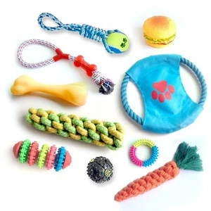 Top Cool Chew Cute Toy Rope Dogs Puppies Toy  Pack Bundle of Roy Ball Pet Toys