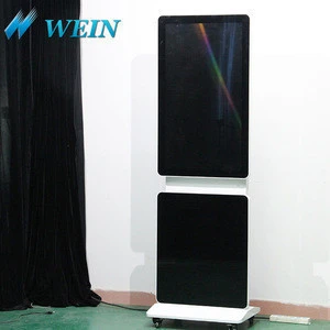 Top quality magic mirror tv led glass tv display advertising