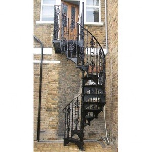 top-selling indoor hand-forged metal spiral stairs