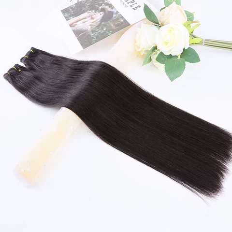 TopElles full end double drawn virgin human hair flat weft skin tape human hair weft extensions customized color