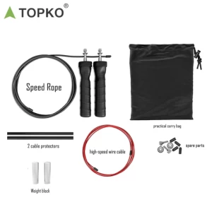 TOPKO fitness adjustable weighted sweatband high speed skipping jump rope