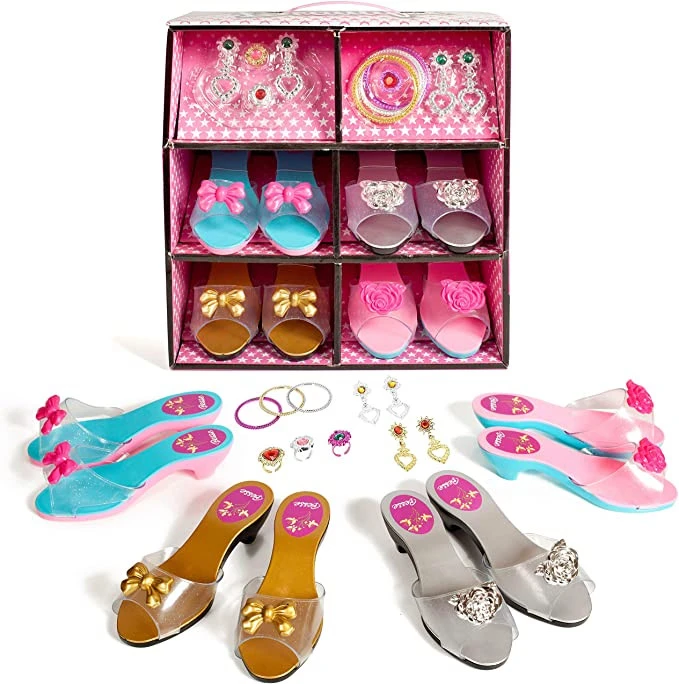 Toys Role Play Sets Girls Dress Up Play Shoes and Jewelry Boutique Set