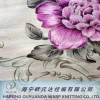 Traditional Chinese Flower Printed Pattern Short Hair Velvet Bonded with TC for Home Textile/Sofa Fabric/Upholstery