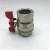 Import Tubomart  hot sale  HPB 58-3A  female brass ball valve with red butterfly handle for hot water from Yuhuan China  factory from China