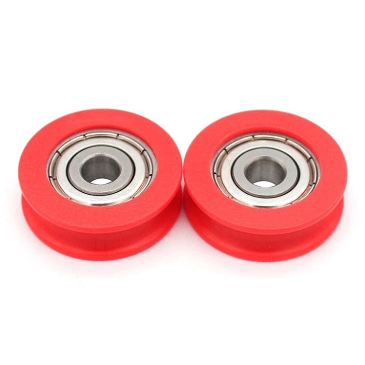 U groove plastic pulley wheels 626zz 6x26x8mm small shower pulley wheels with bearings