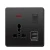 Import UK Africa Mid East Wall Light Switch Socket1Gang 2Gang 3Gang 4Gang 1Way 2Way Switch Dimmer Doorbell Black Computer TV Socket from China