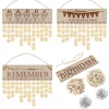 Unfinished Hand DIY Wooden Home Party Decor Calendar Plaque Family Birthday Reminder Crafts