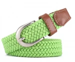 Unisex Good Quality Braided Fabric Belt Woven Elastic Stretch Belts For  Women Men Canvas Belts