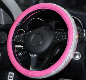 Universal Bling  Diamond Car Crystal Steering Wheel Cover Sets