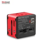 Universal travel adapter 100V-240V socket EU US AUS UK plug power adaptor USB charger