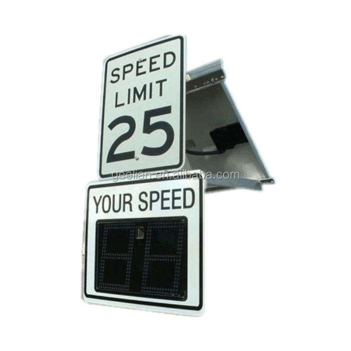 US Custom wholesale Camara LED road work curve warning safety traffic sign solar radar speed limited road signs