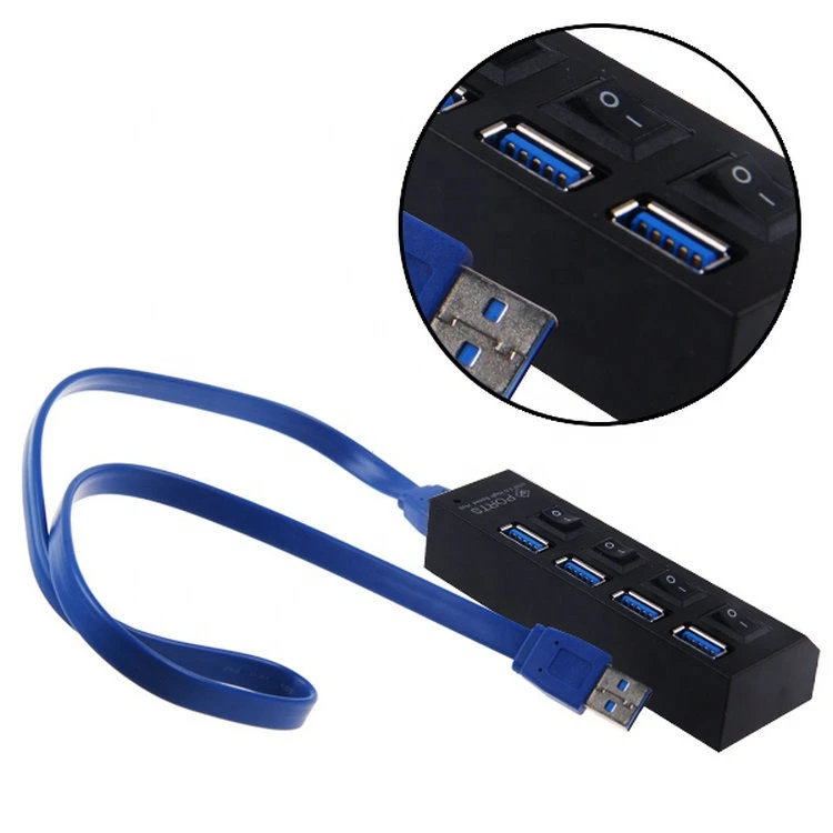 USB 3.0 HUB 4port 7port single switch data and charging USB plug extender