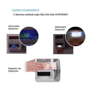 v10 Multi Currency Portable Digital Cash Counters Bill counting Money Counters UV MG MW banknote machine money detector