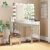 Import Vanity Table LED Mirror Wooden Makeup Table Mirrored  Dresser Dressing Table with LED from China