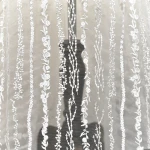 Vertical stripes lace fabric wedding dress accessories white lace fabric embroidery