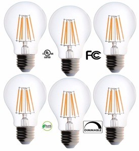 Vintage Light Bulb Edison Style Filament LED A19 Uses 4.5 Watt Warm White (2700K) Clear Pendent Light Dimmable LED Bulb