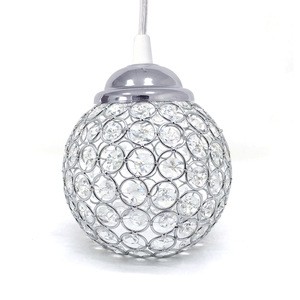 Vintage Round Ball Crystal Acrylic Chandelier Pendant Light For Living Room