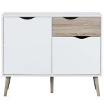 Vintage Sideboard Natural Wood Legs Chest Of Drawers Living Room Cabinets