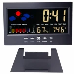 Voice control backlight Thermometer Hygrometer temperature humidity meter Weather Forecast Calendar station Clock Alarm
