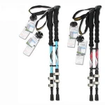Walking sticks camping hiking T-barTrek Pole Nordic Walking Poles Telescopic Alpenstock Aluminum Alloy travel Crutches