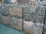 Warehouse Galvanized Collapsable Foldable Lockable Steel Wire Mesh Storage Cage