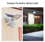 Waterproof Remote Control 150w 200w 300w solar street Lights cob led home gate lamps outdoor wall garden road light powered