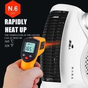 WHITE Adjustable Temp 800W 2S Heat up Heater Price Portable Fan Electric Room Heaters