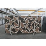 White Black Quartz Venus Top Bar Countertop