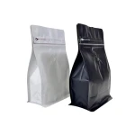 White Foil Paper Pouch Biodegradable Degassing Valve Coffee Shop Bags Pouch 12oz Coffee Bean Packaging Bags