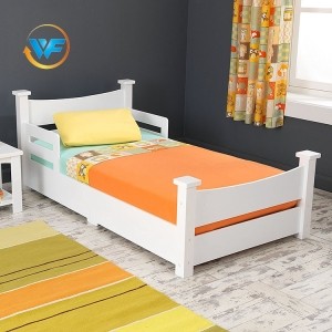 White modern safety Furniture Kid composite Wooden Bed