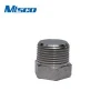Wholesale 304 pipe fitting Stainless steel threaded square end hex and round npt head tube end plug
