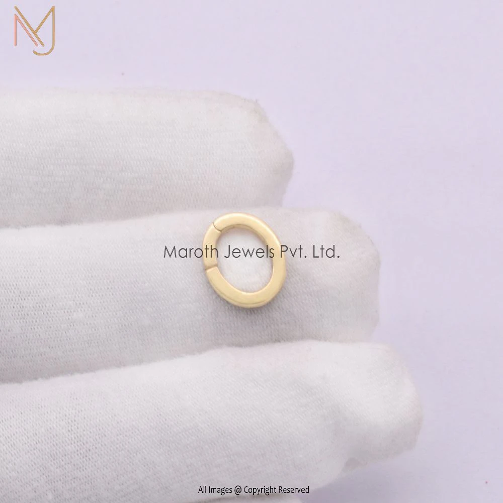 Wholesale 9K Yellow Gold Oval Shape Charm Holder Pendant