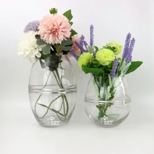 Wholesale Big Clear Crystal Cylinder Glass Vases for Flower Arrangements