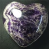 wholesale bulk Christmas decoration gifts natural amethyst crystal carved hearts crystal crafts